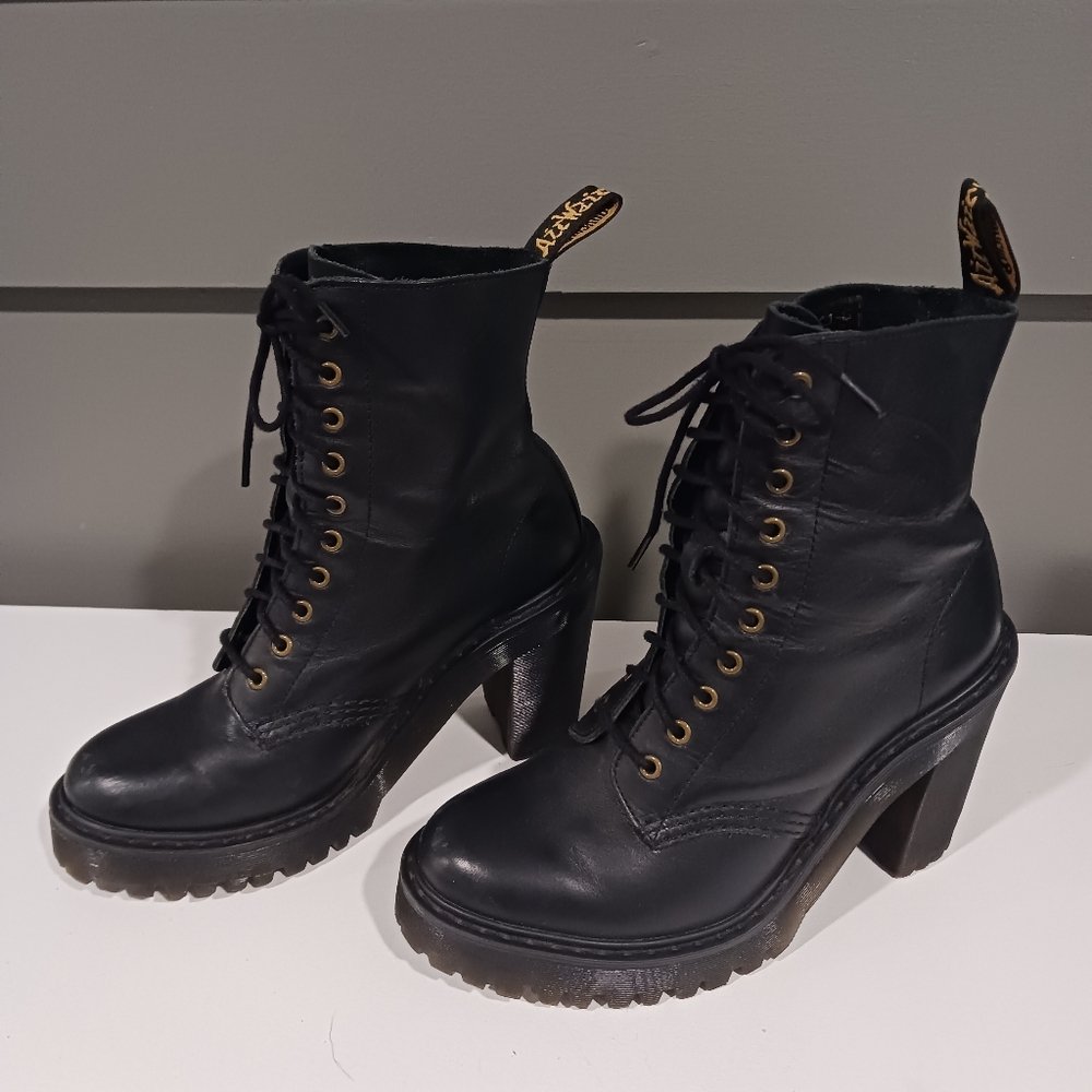 Dr Martens Kendra Black Leather Women's Boots